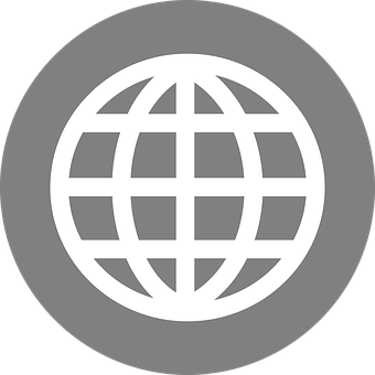 A White Globe In A Grey Circle