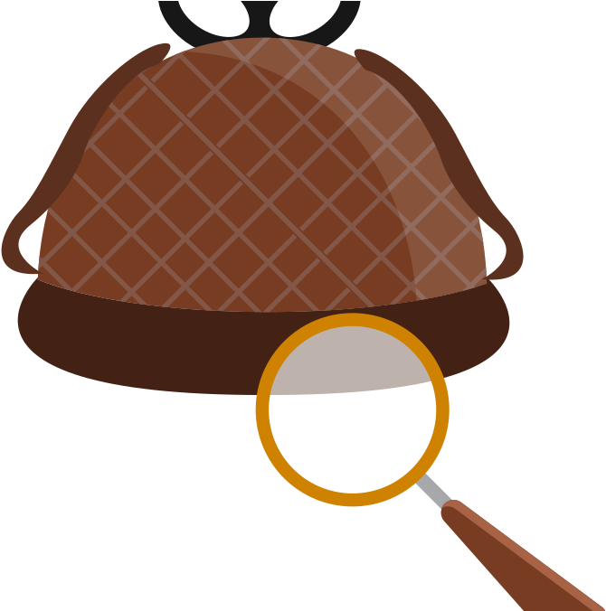 A Magnifying Glass And A Brown Bag