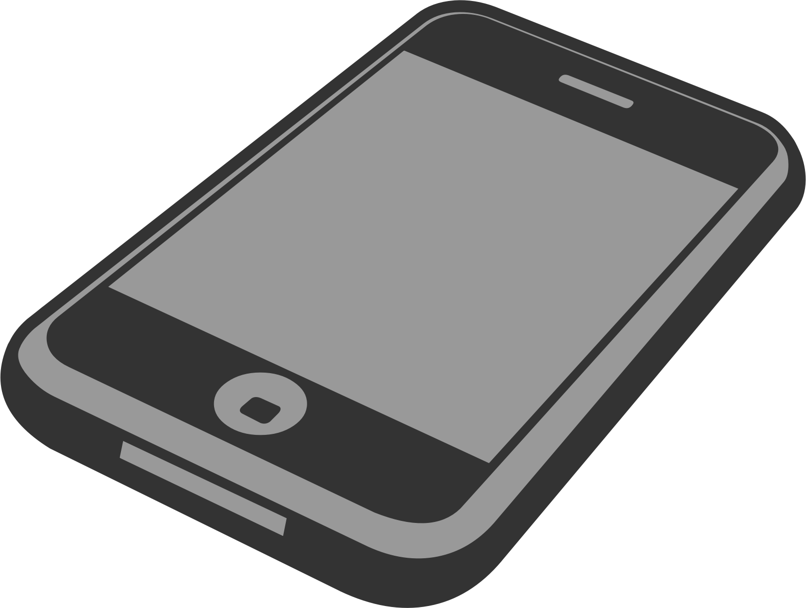 A Grey Cell Phone With A Black Background