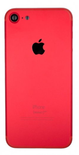 A Red Cell Phone With A Logo