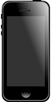 A Black Cell Phone With A Blank Screen