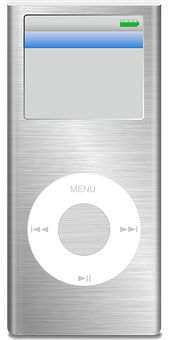 A Silver Ipod With A Screen