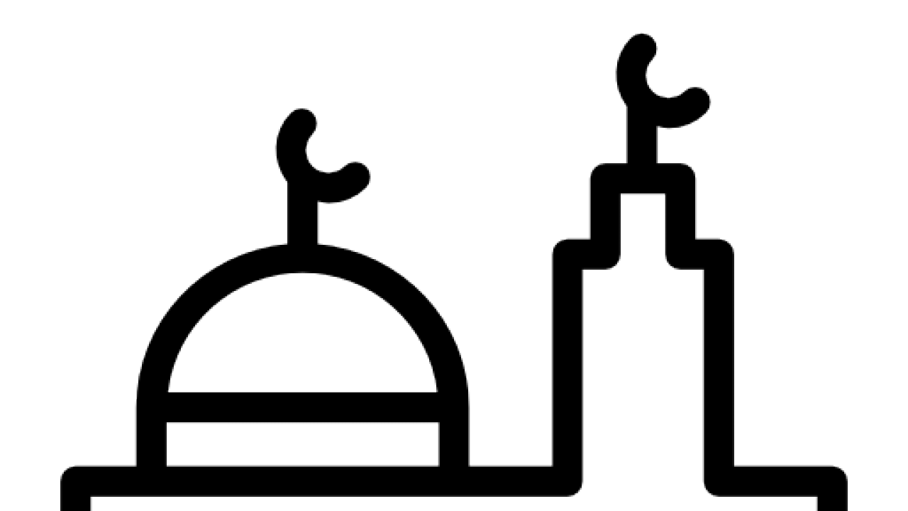 A Black Outline Of A Couple Of Objects