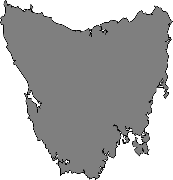 A Grey Map Of Australia