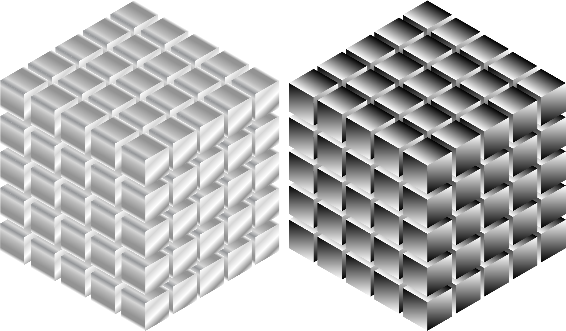 A White And Black Cubes