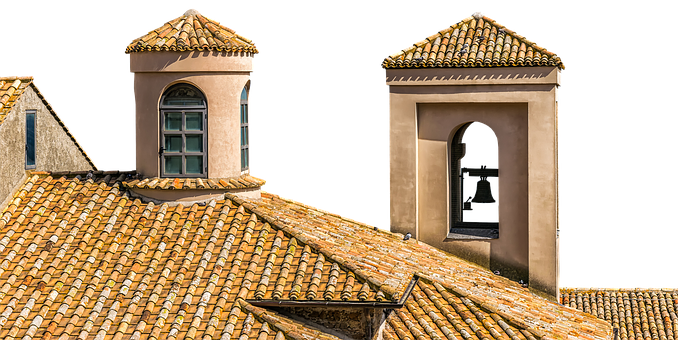 A Roof With A Tower And A Bell Tower