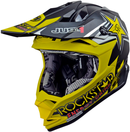 A Yellow And Black Motorcycle Helmet