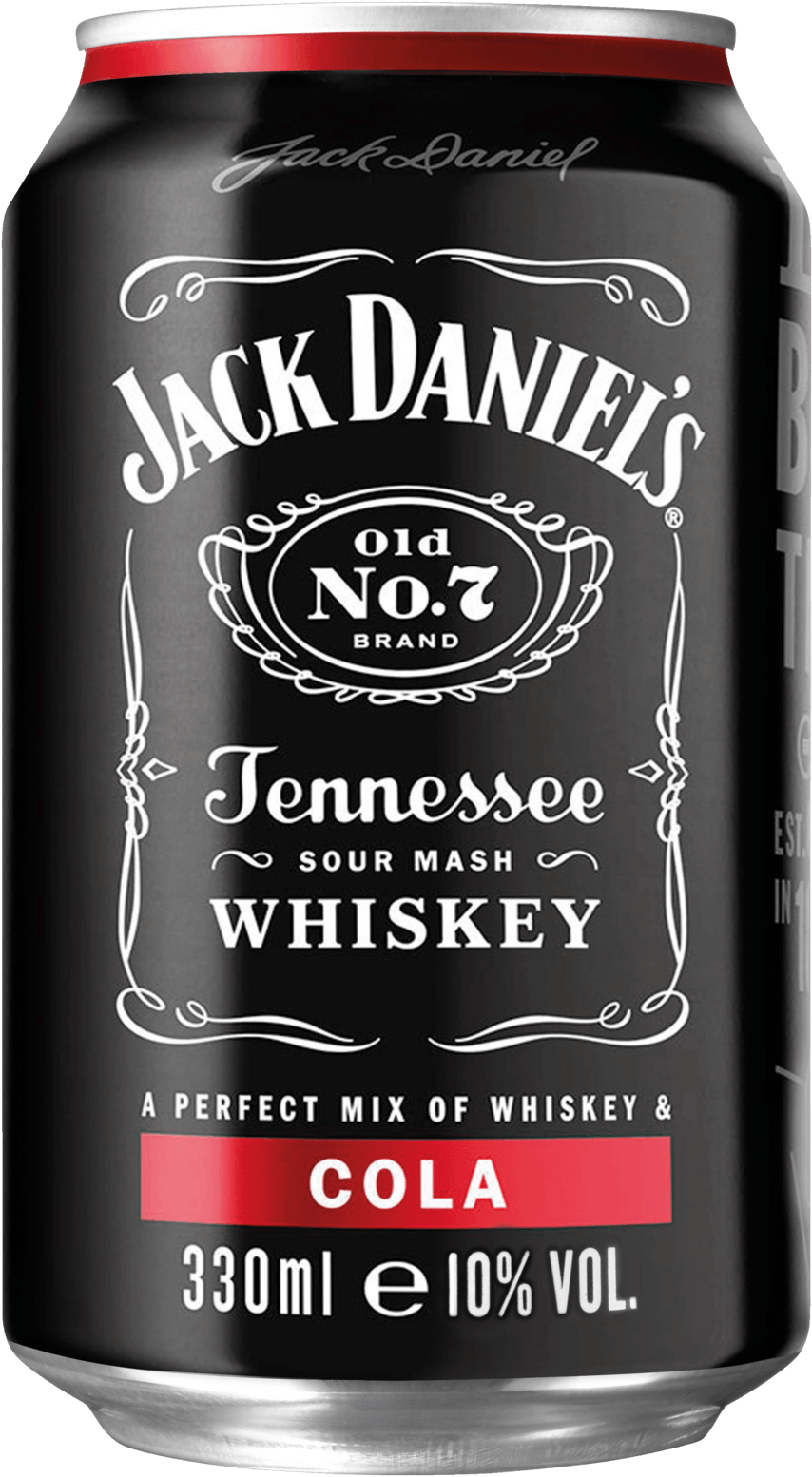 A Black Bottle With White Text With Jack Daniel's In The Background