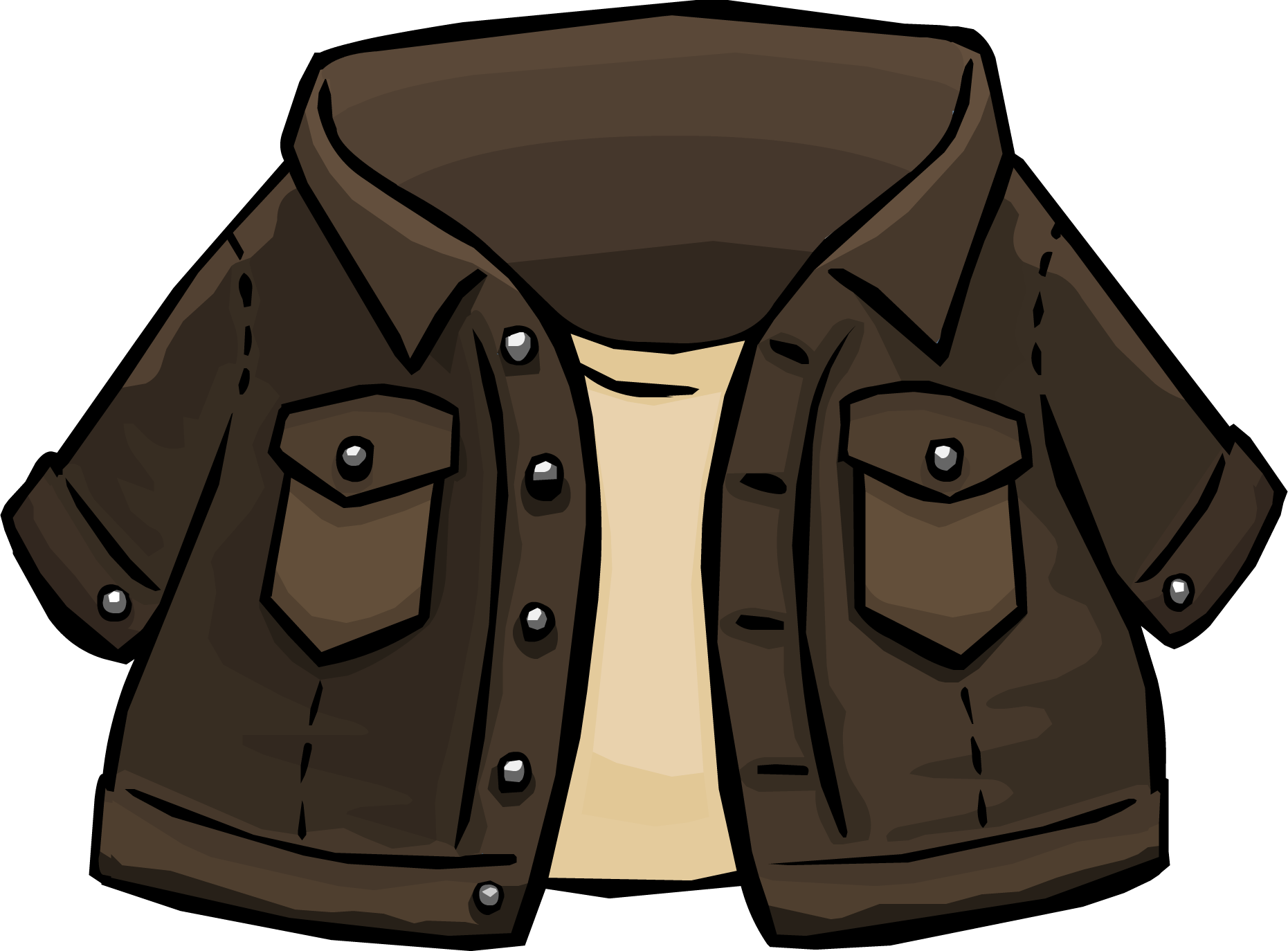 A Brown Jacket With Pockets And A White Shirt