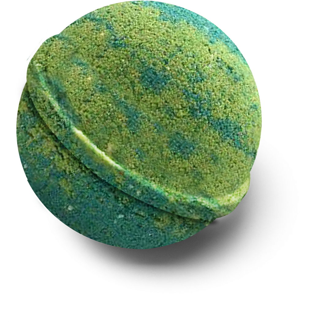 A Green And Blue Bath Bomb