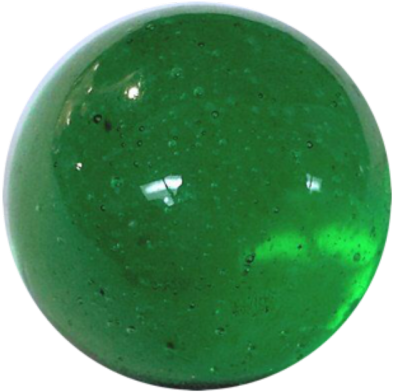 A Green Ball With Bubbles