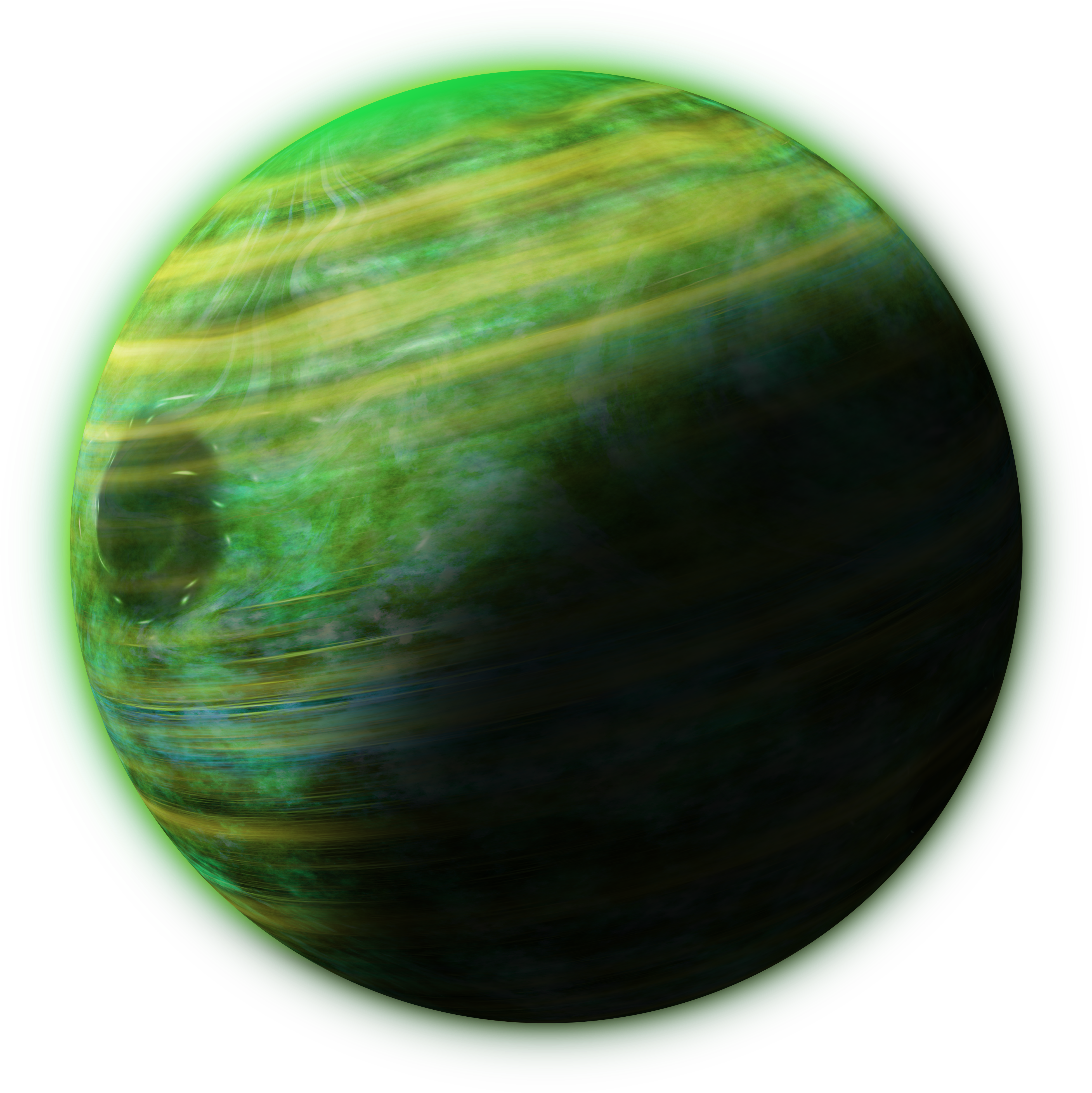 A Green And Yellow Planet