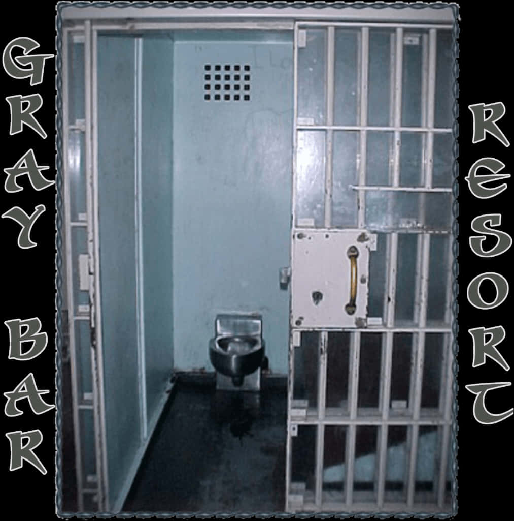 A Prison Cell With A Toilet And Bars