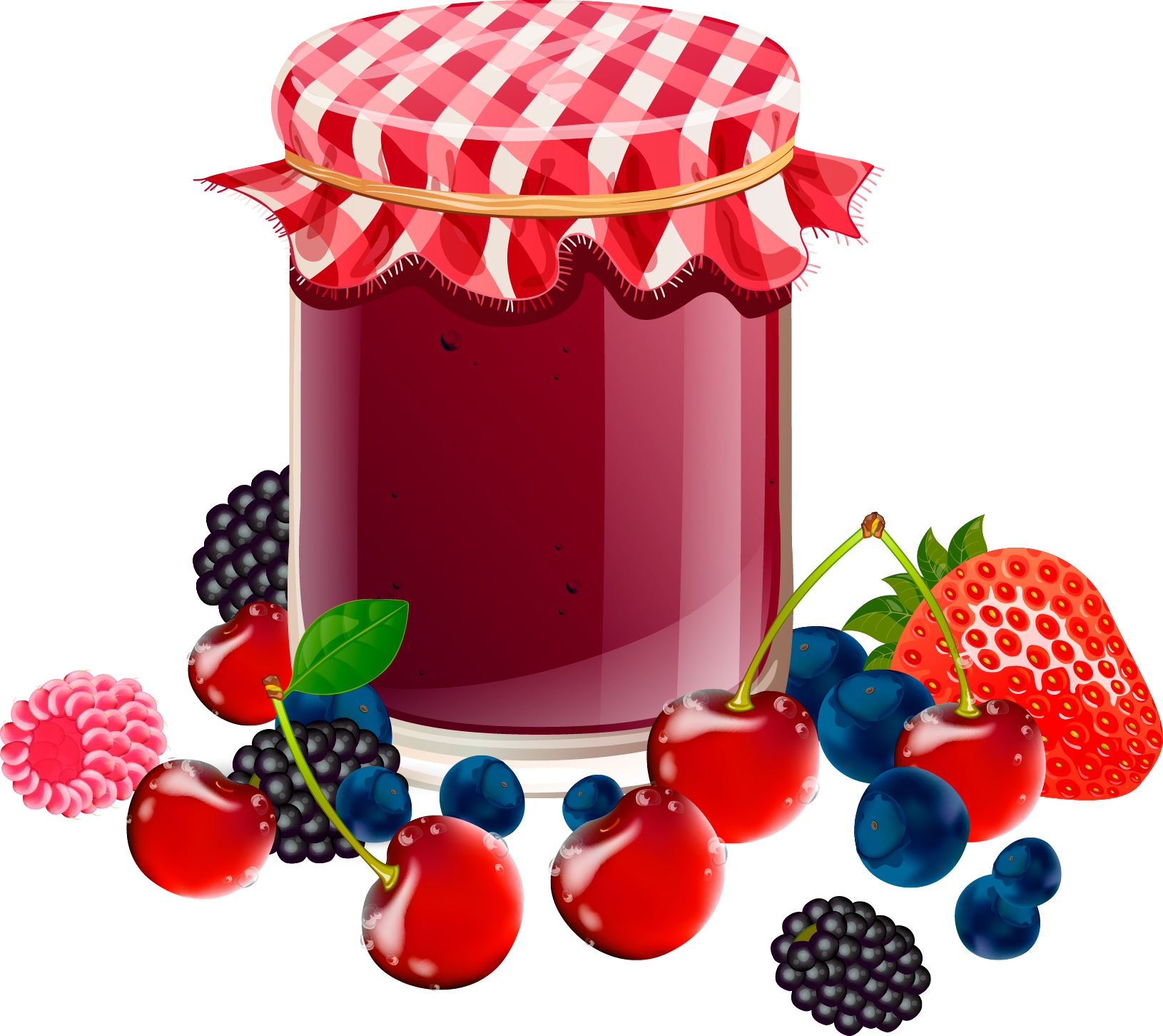 A Jar Of Jam And Berries