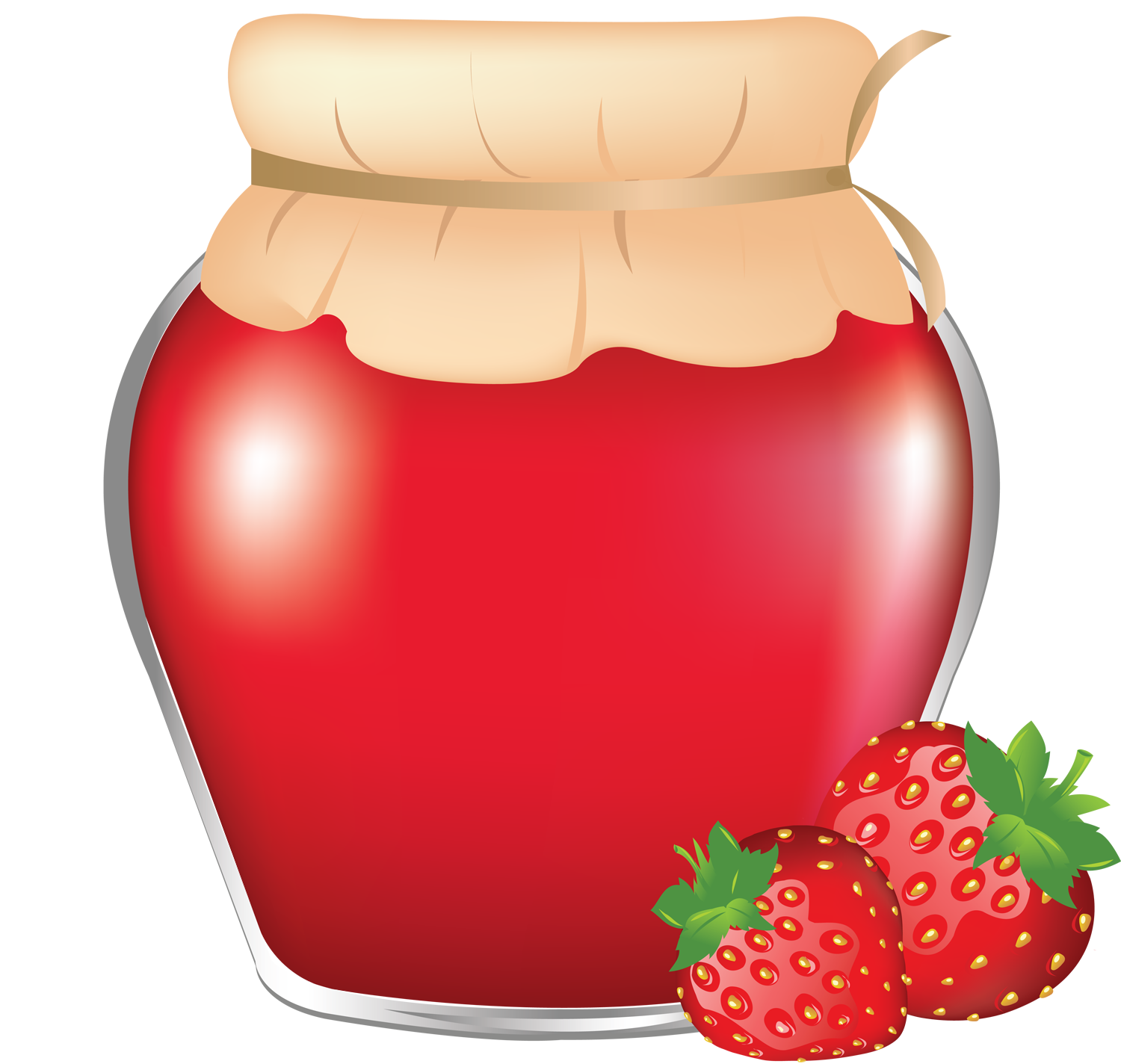 A Jar Of Jam And Strawberries