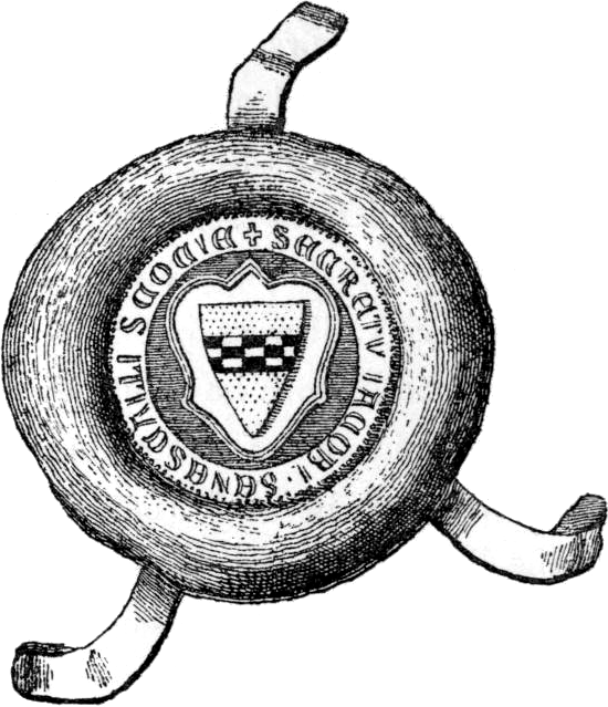 A Black And White Drawing Of A Circular Object With A Shield And Text