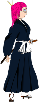 A Person In A Robe With A Sword In Their Hand