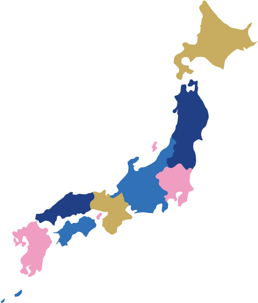 A Map Of Japan With Different Colors