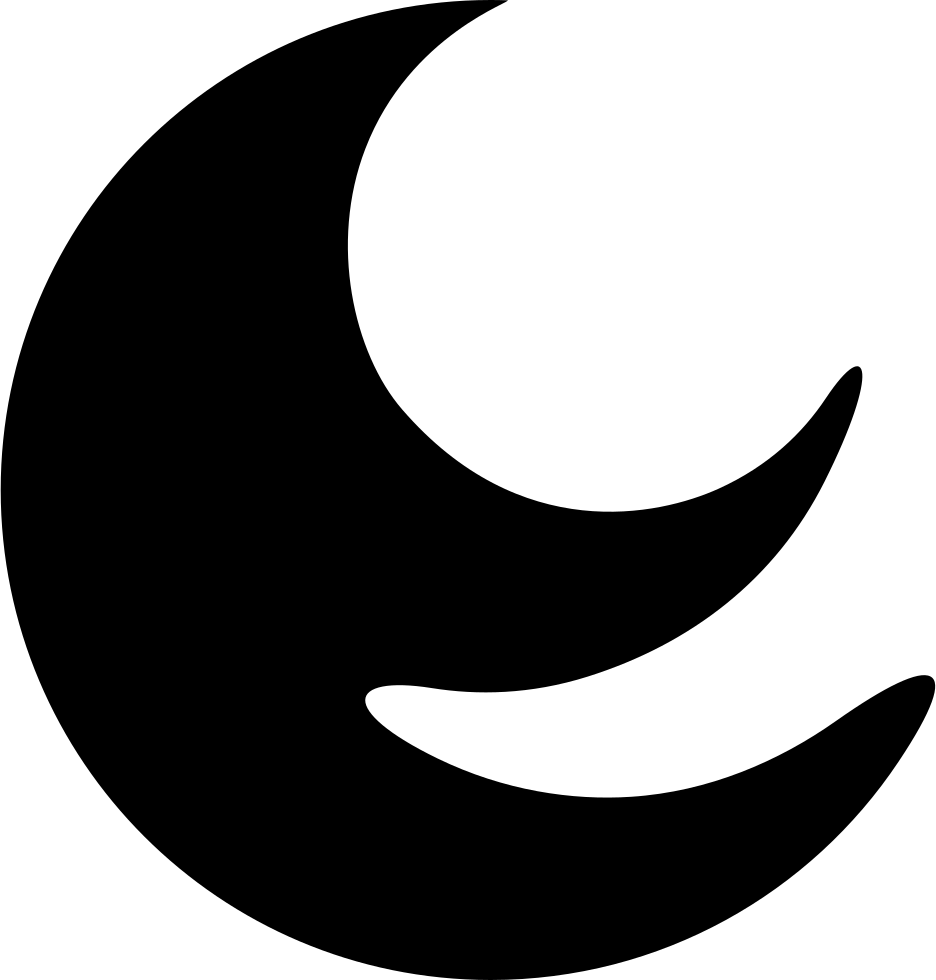 A Black And White Image Of A Crescent Moon