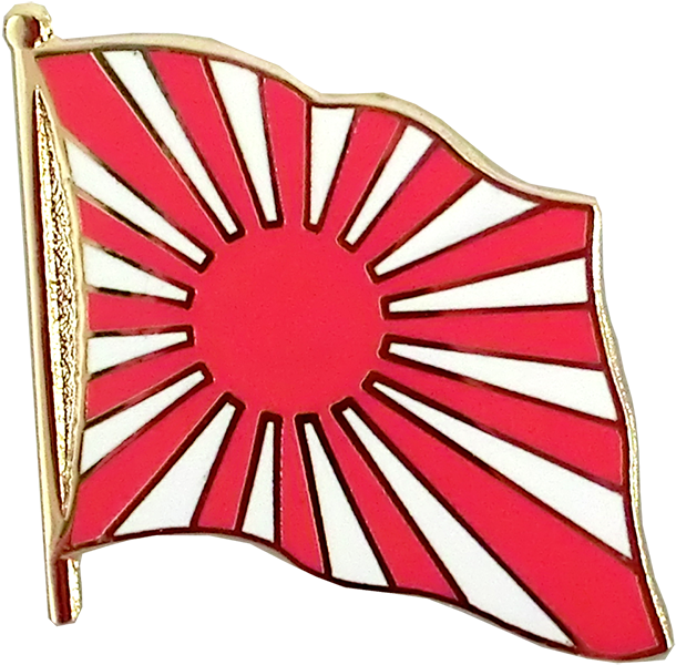 A Red And White Flag Pin