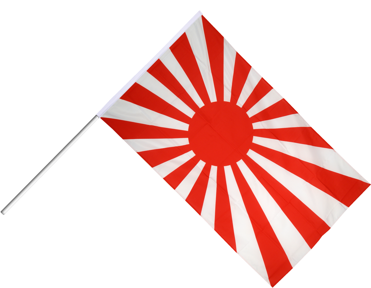 A Red And White Flag With A Black Background