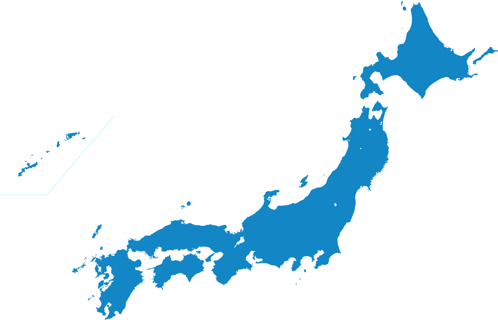A Map Of Japan With Blue Water