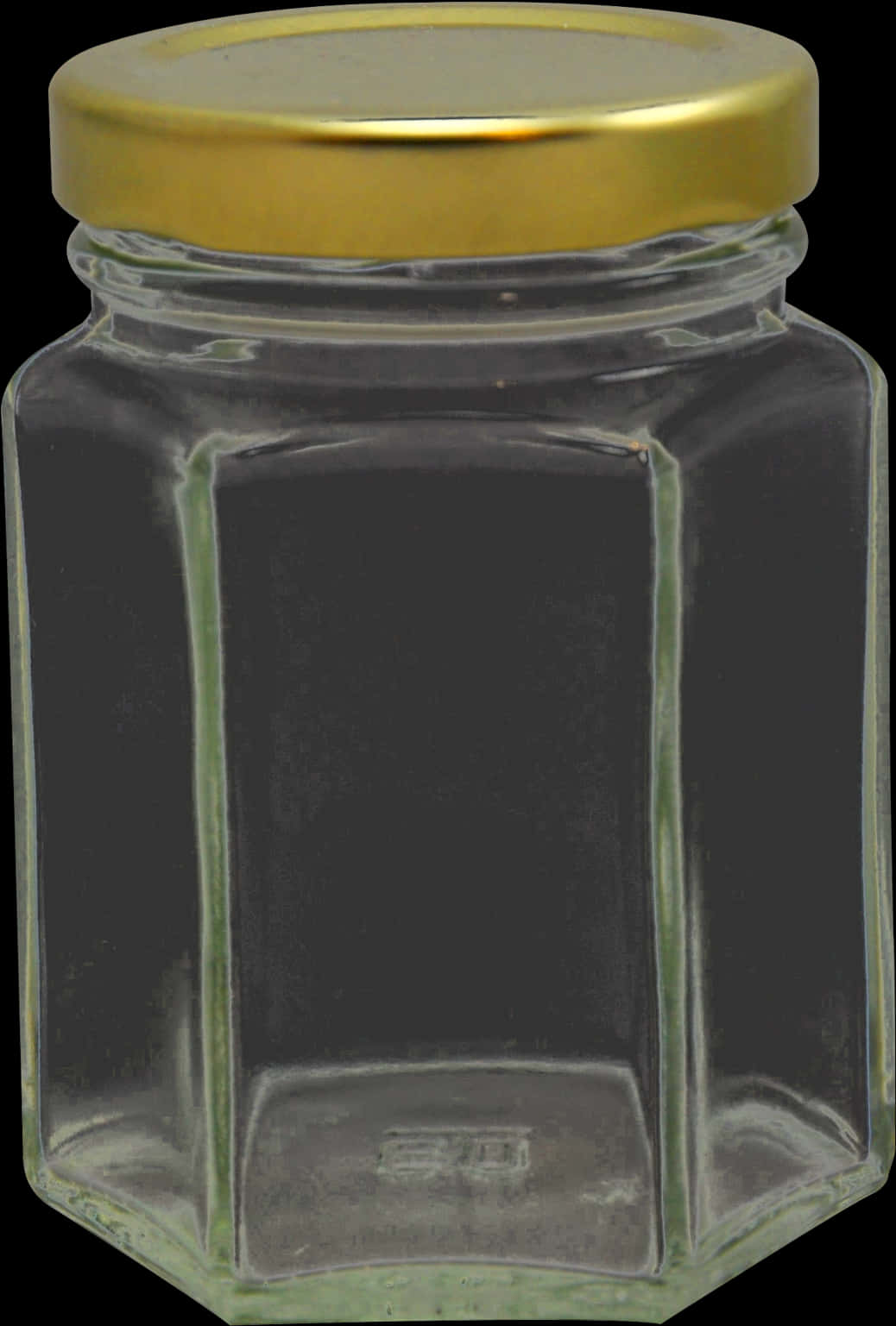 A Glass Jar With A Yellow Lid