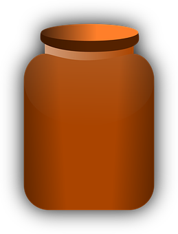A Brown Jar With A Lid