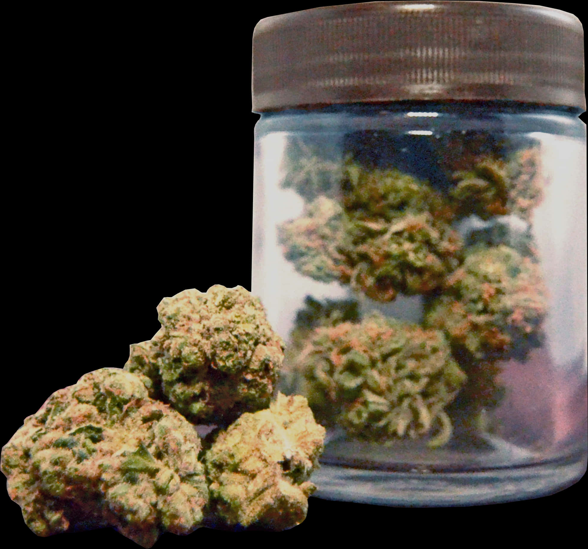 A Jar Of Marijuana Buds