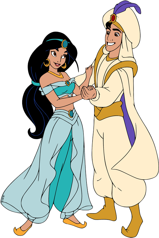 Cartoon Of A Man And Woman Holding Hands
