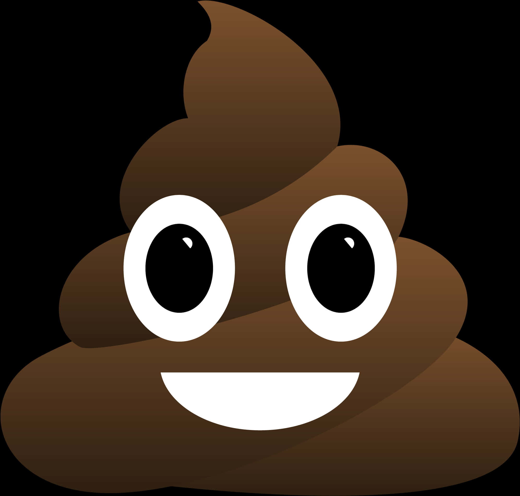 A Brown Poop With White Eyes