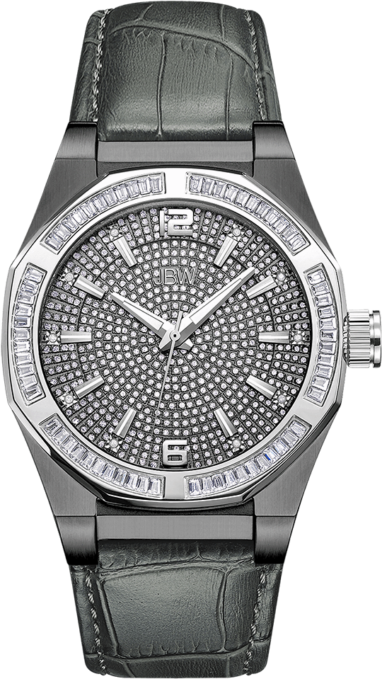 A Silver Watch With Diamonds