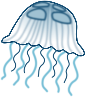 A Jellyfish With Blue Tentacles