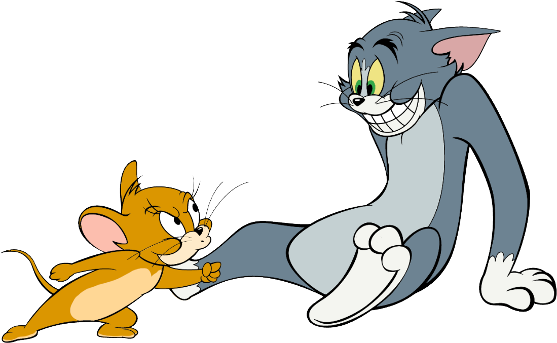 Cartoon Cats Playing With Each Other