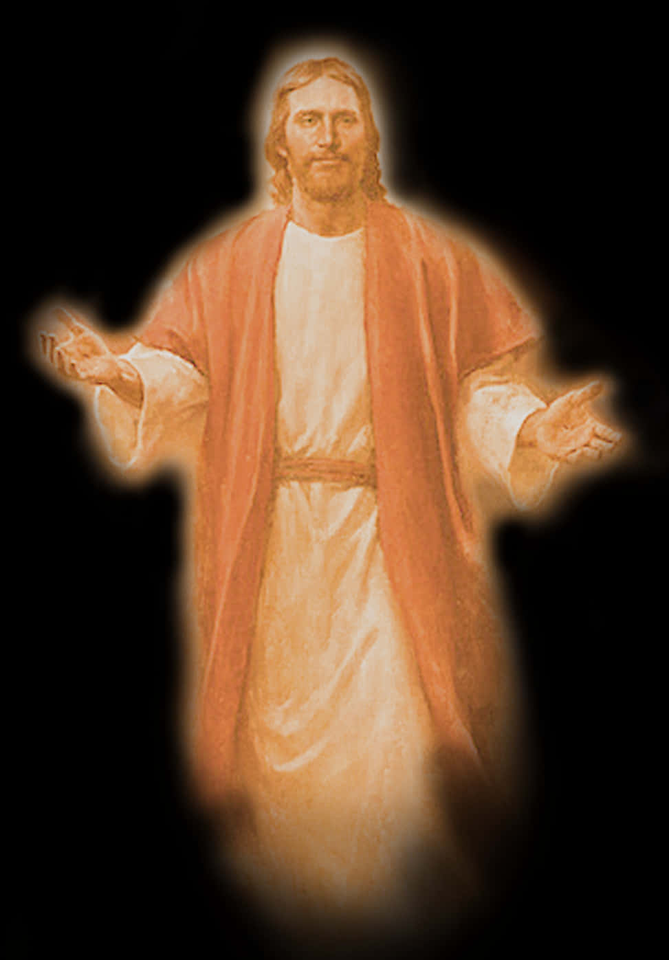 A Man In A Robe With His Arms Out