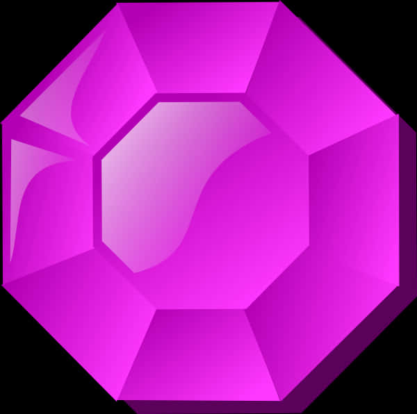 A Purple Octagon Shaped Gem