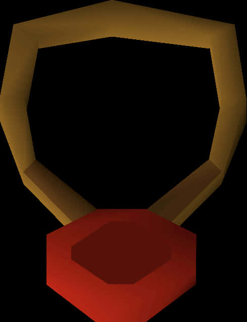 A Red And Gold Object With A Black Background