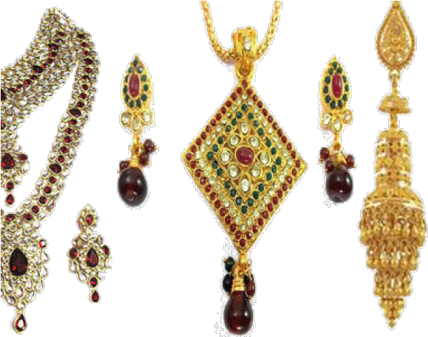 A Collection Of Jewelry On A Black Background