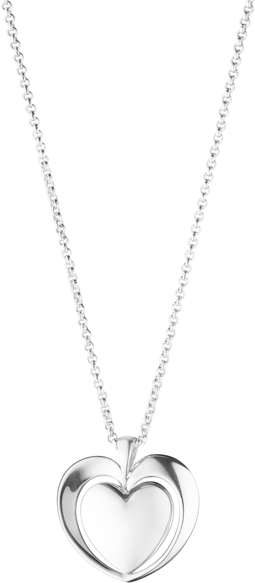 A Silver Chain Necklace On A Black Background
