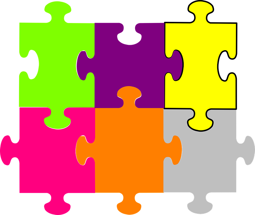 A Puzzle Pieces Of Different Colors