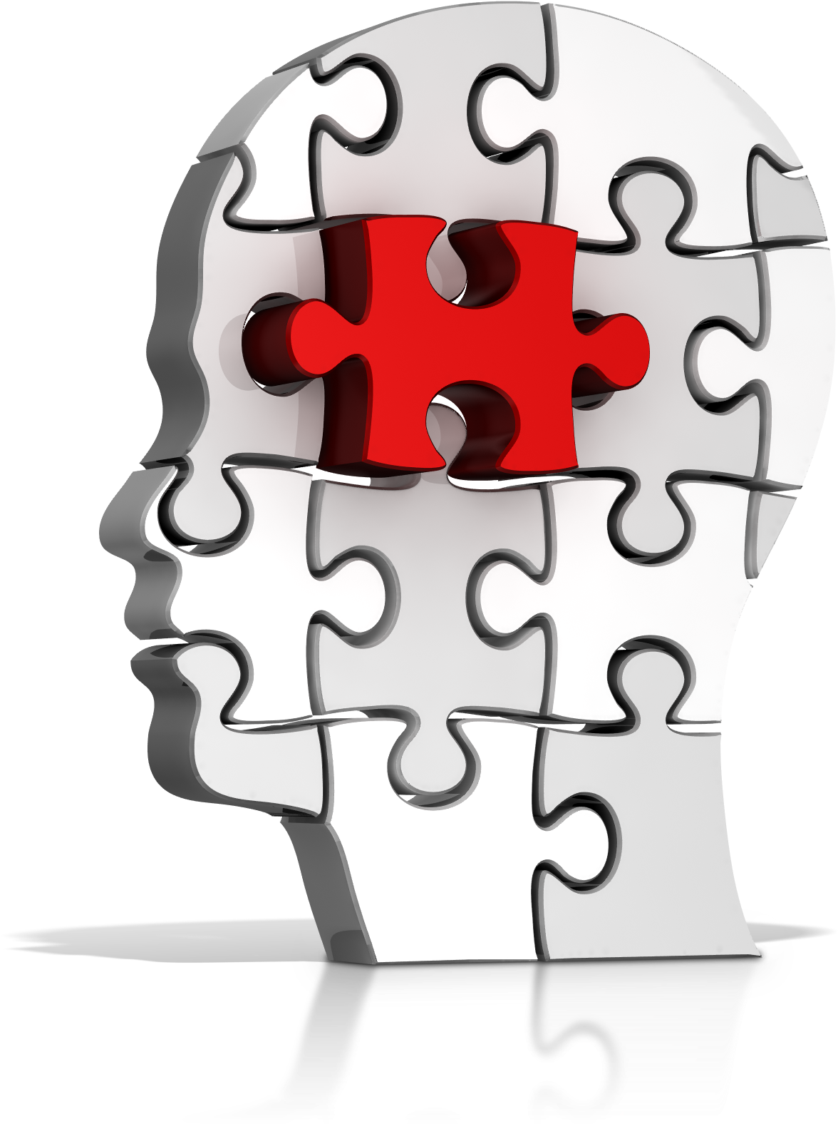 A Puzzle Piece In A Head Shape