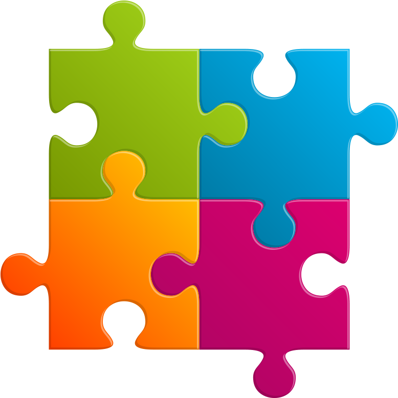 A Puzzle Pieces In Different Colors