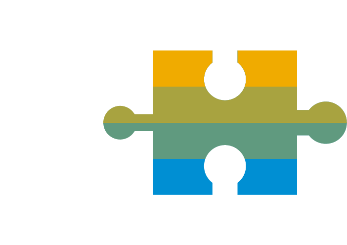 A Puzzle Piece With A Rainbow Colored Strip