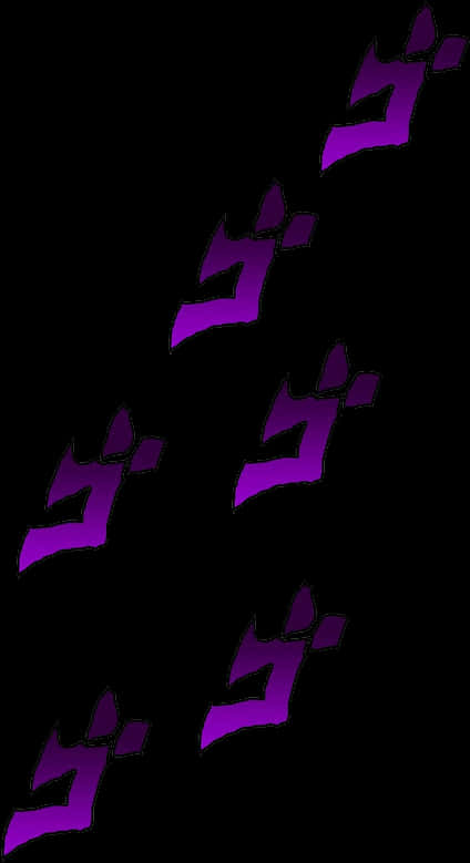A Group Of Purple Symbols