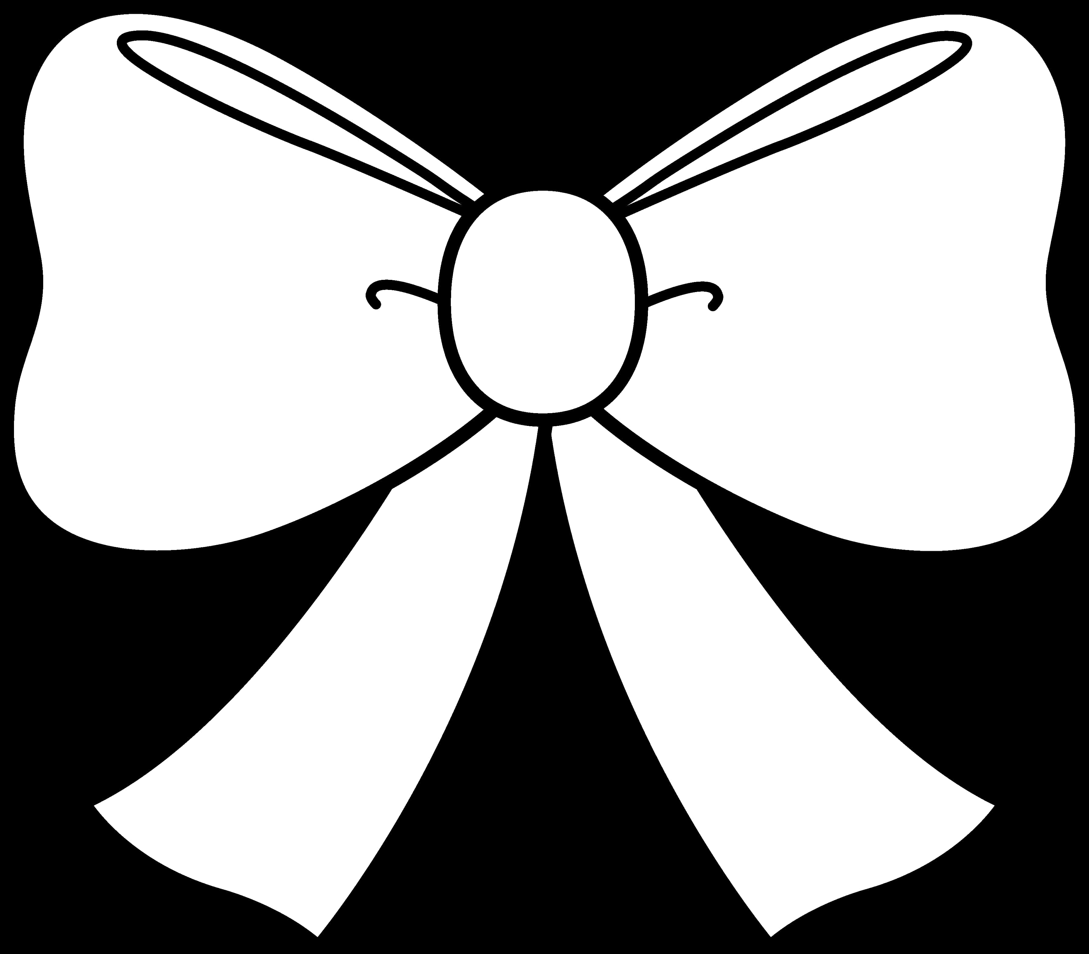 A White Bow With A Black Background