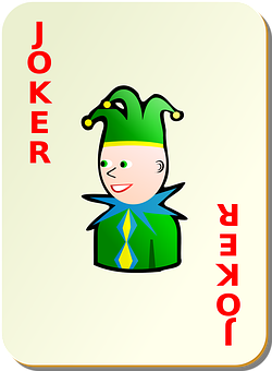 A Card With A Cartoon Of A Joker
