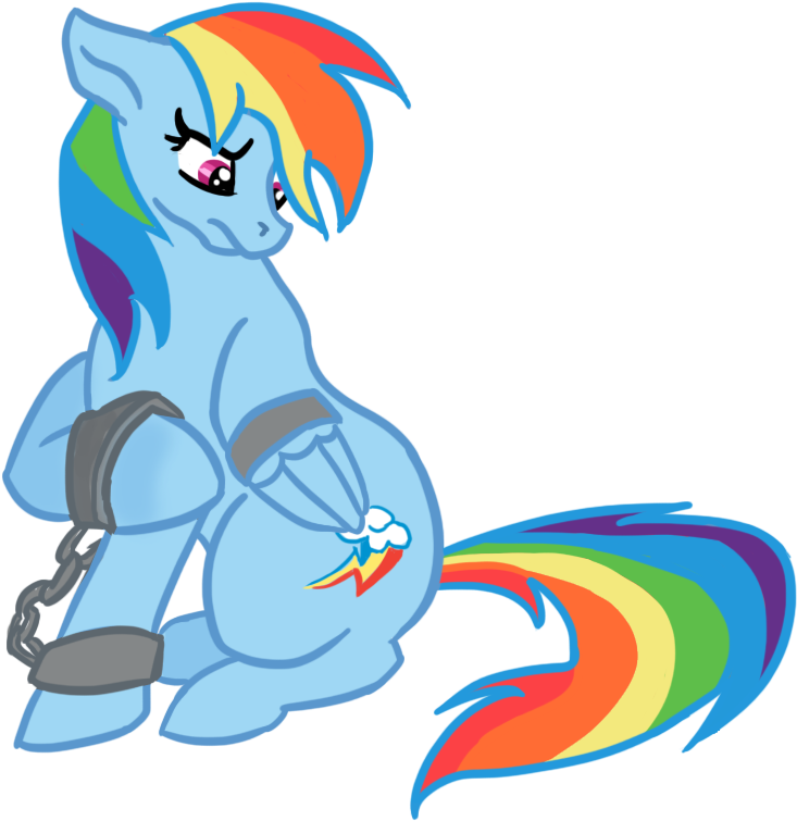 Cartoon Of A Rainbow Pony