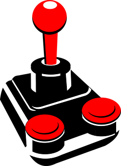 A Red And White Video Game Controller