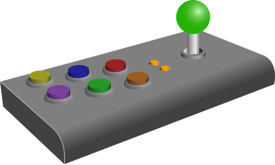 A Video Game Controller With A Joystick