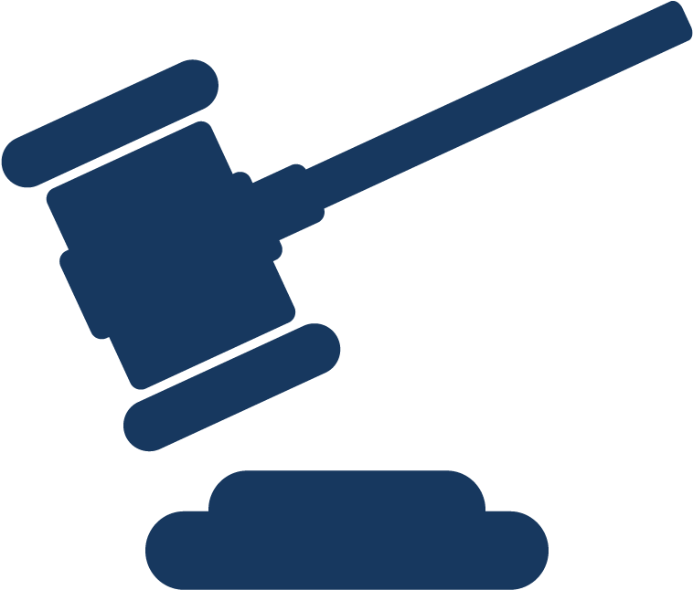 A Blue Gavel With A Black Background